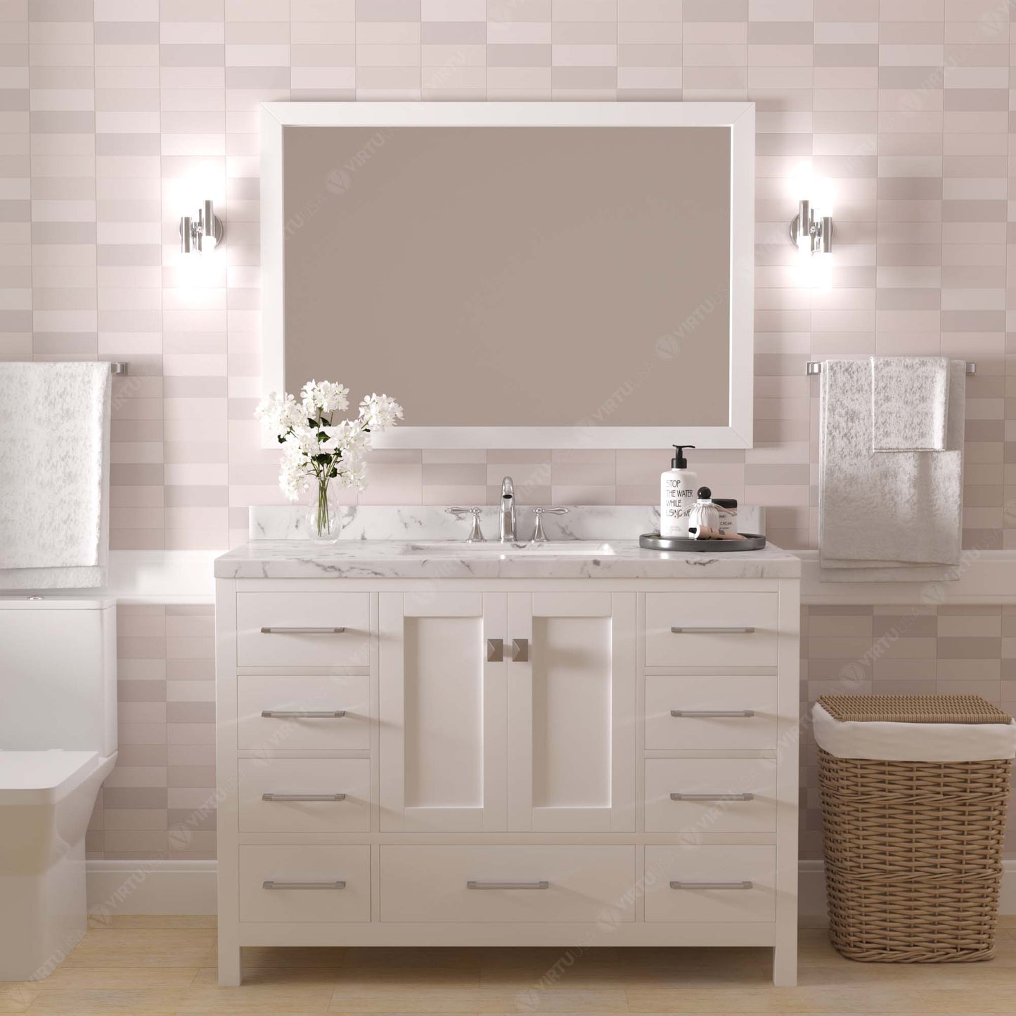 Caroline Avenue 48" Single Cabinet in White