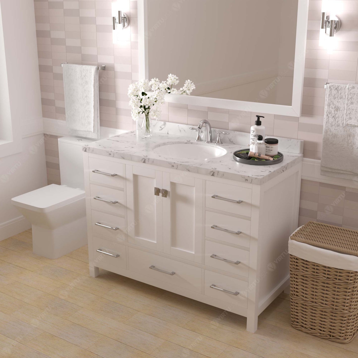 Caroline Avenue 48" Single Cabinet in White