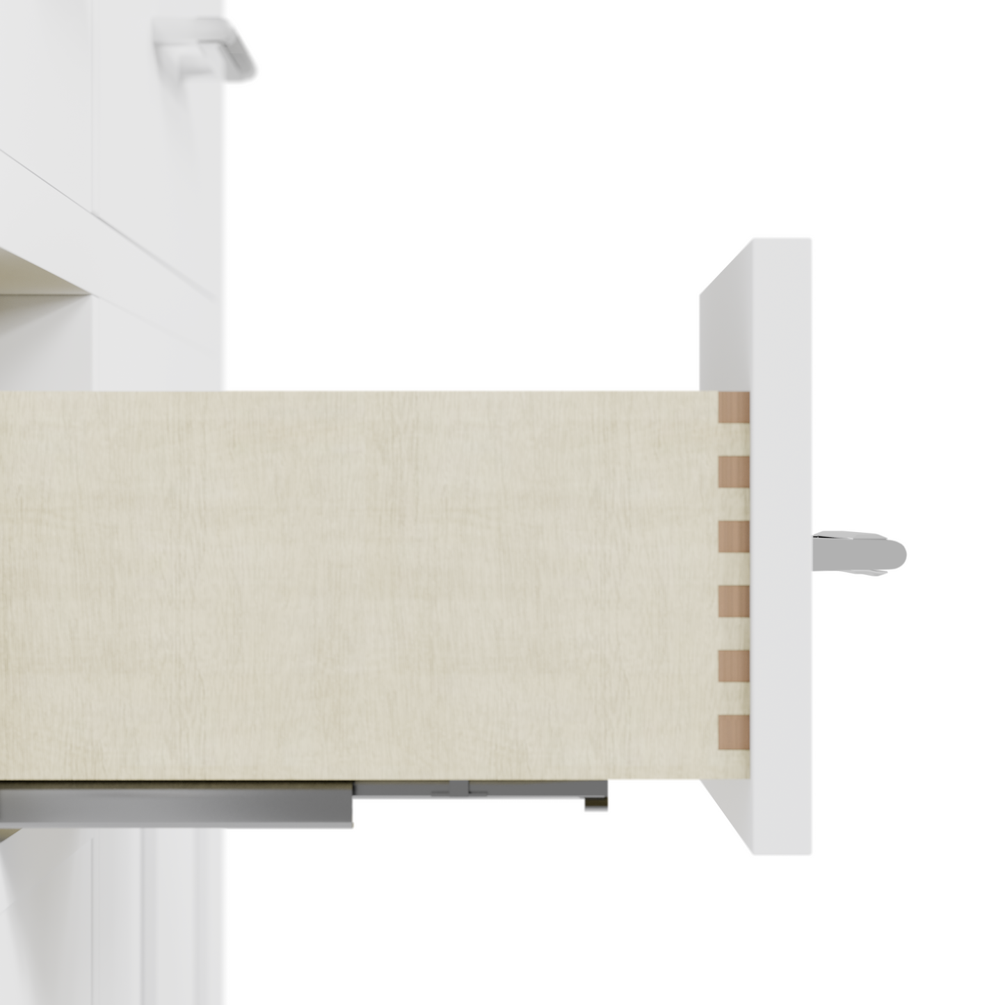 Caroline 60" Double Bath Vanity in White with White Marble Top and Square Sinks