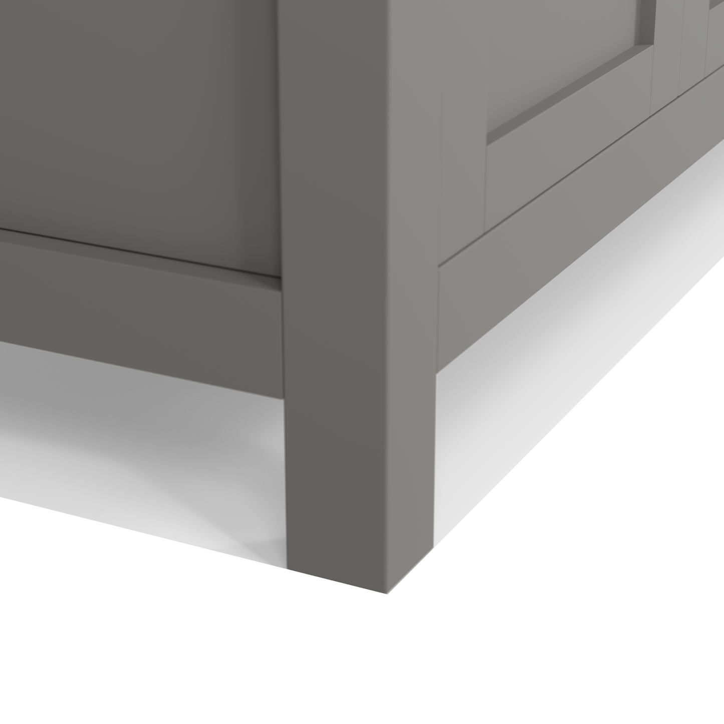 Caroline 72" Double Bath Vanity in Gray with White Quartz Top and Round Sinks