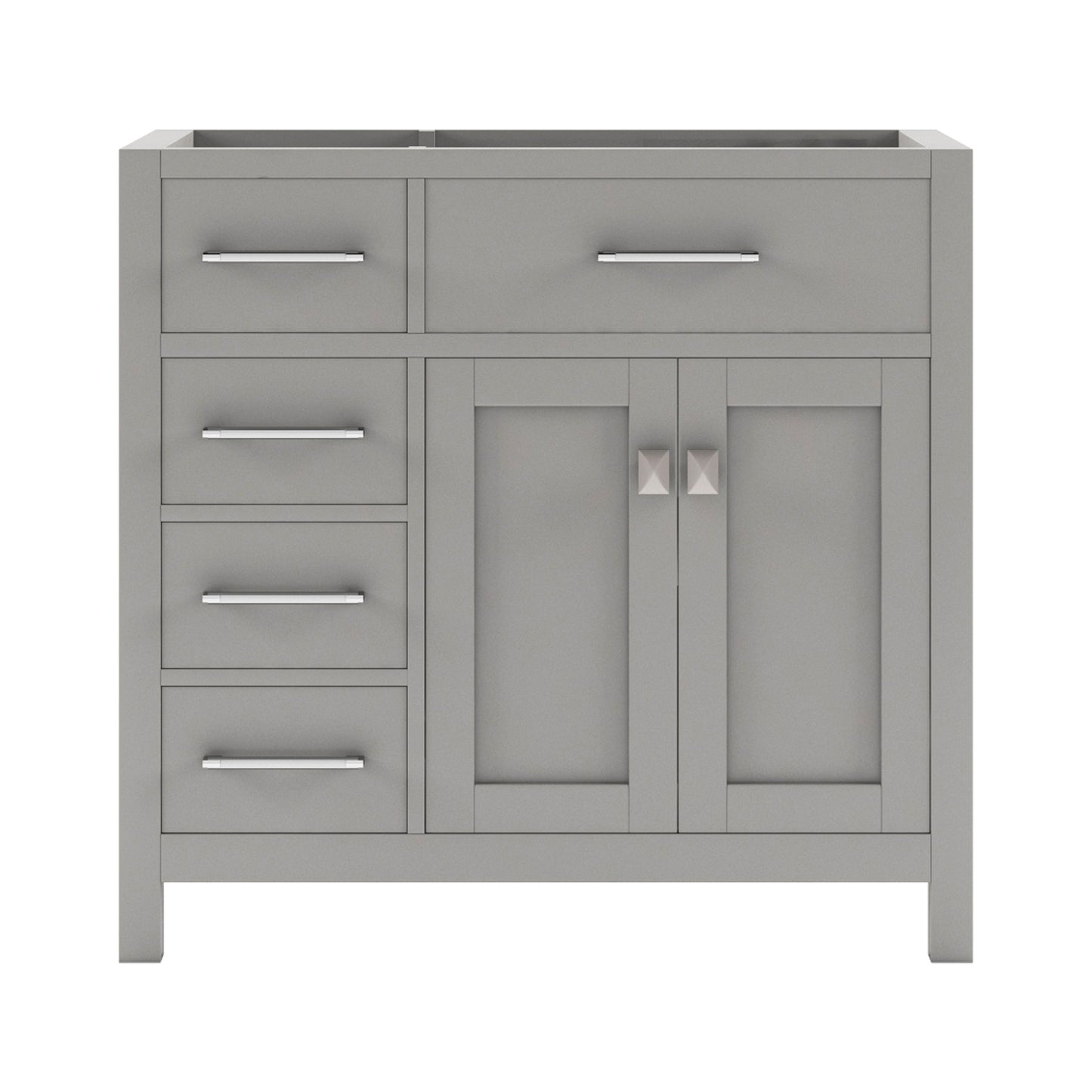Caroline Parkway 36" Left Single Cabinet in Gray