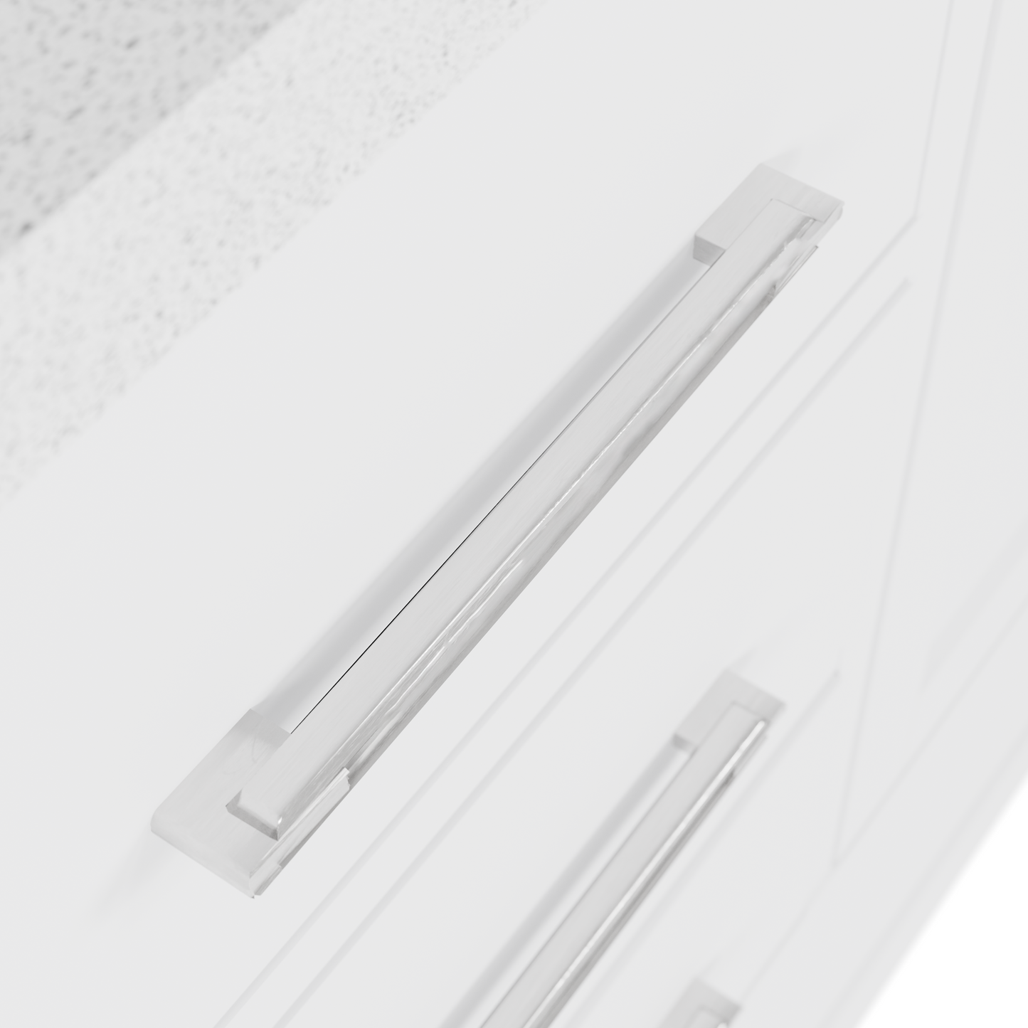 Caroline Avenue 72" Double Bath Vanity in White with White Quartz Top and Square Sinks
