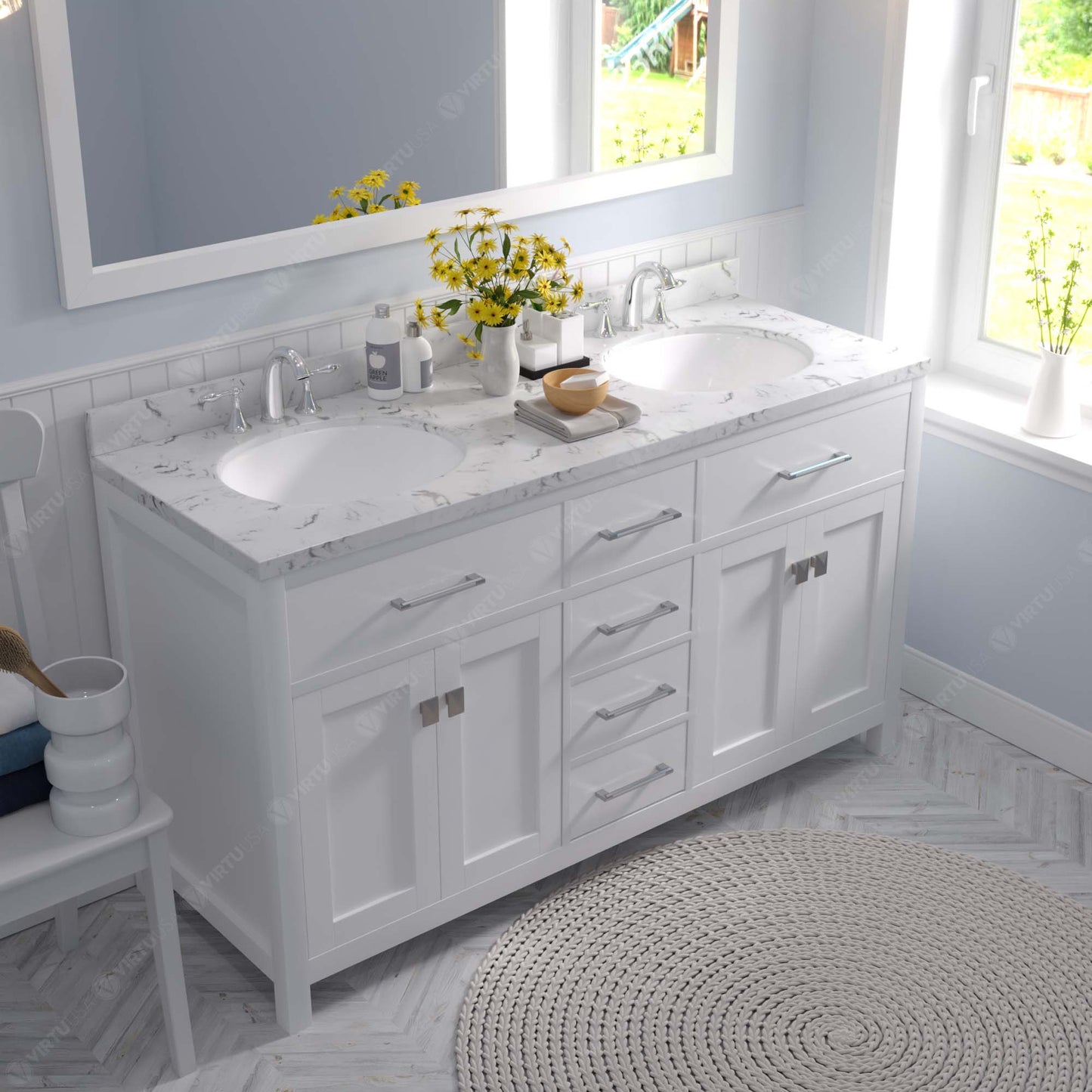 Caroline 60" Double Vanity Cabinet