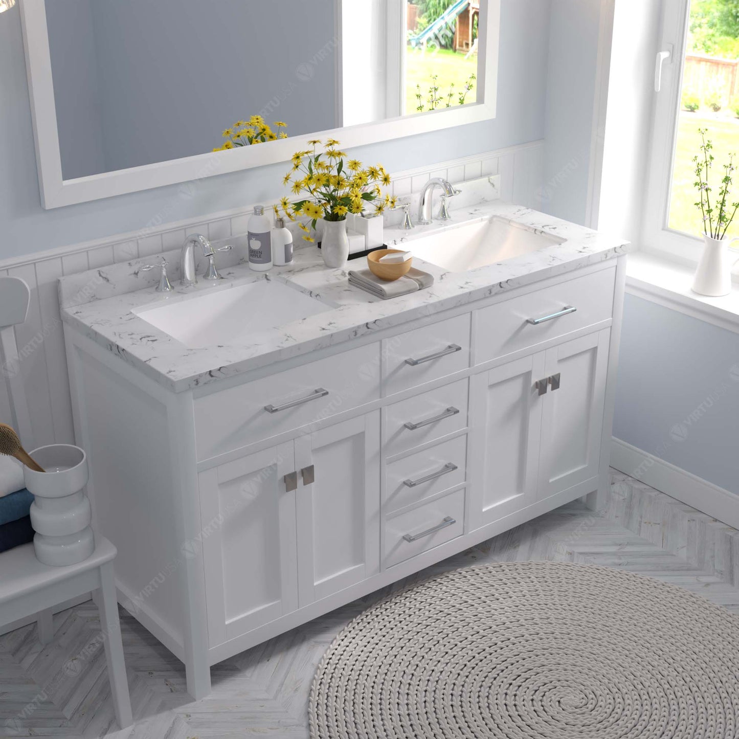 Caroline 60" Double Vanity Cabinet