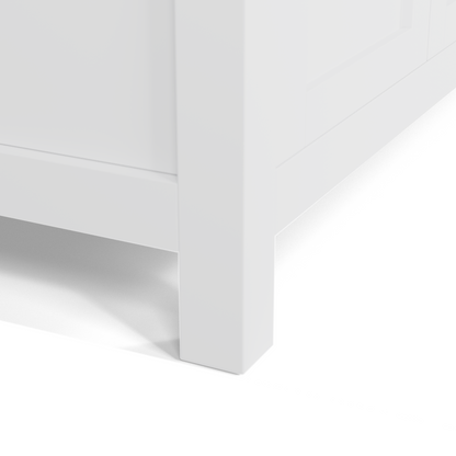 Caroline 72" Double Bath Vanity in White with Cultured Marble Quartz Top and Round Sinks