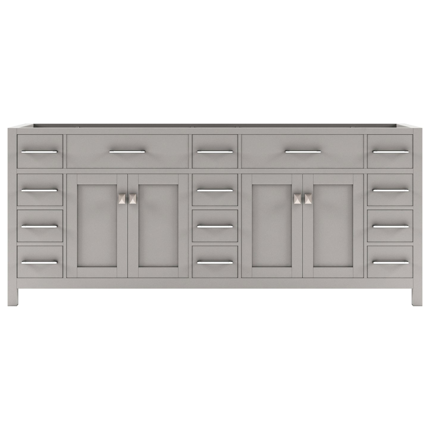 Caroline Parkway 78" Double Bath Vanity Cabinet in Gray