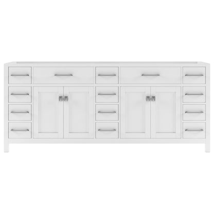 Caroline Parkway 78" Double Bath Vanity Cabinet in White