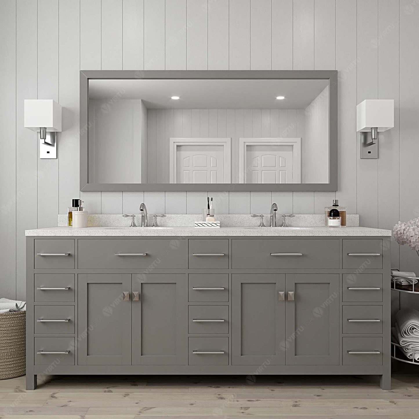 Caroline Parkway 78" Double Vanity Cabinet