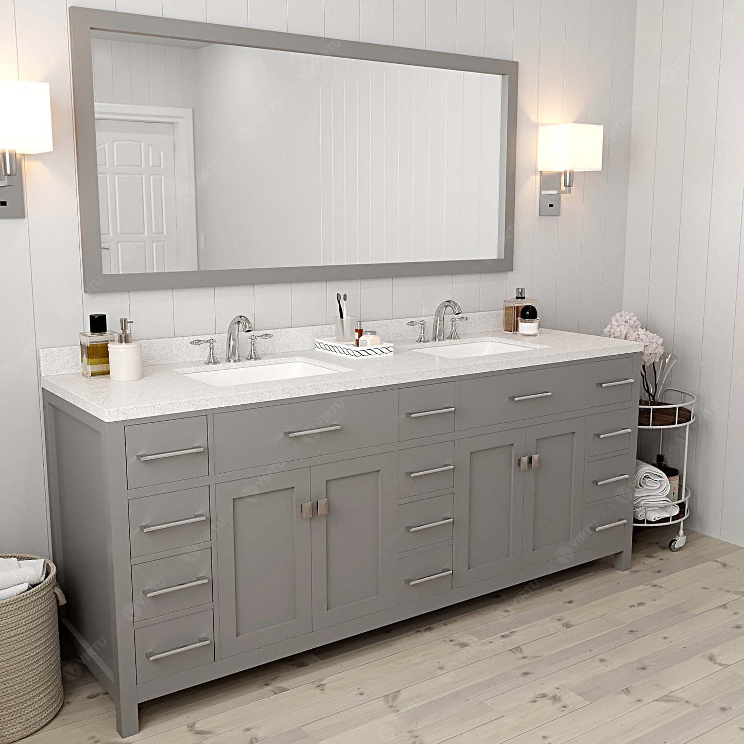 Caroline Parkway 78" Double Vanity Cabinet