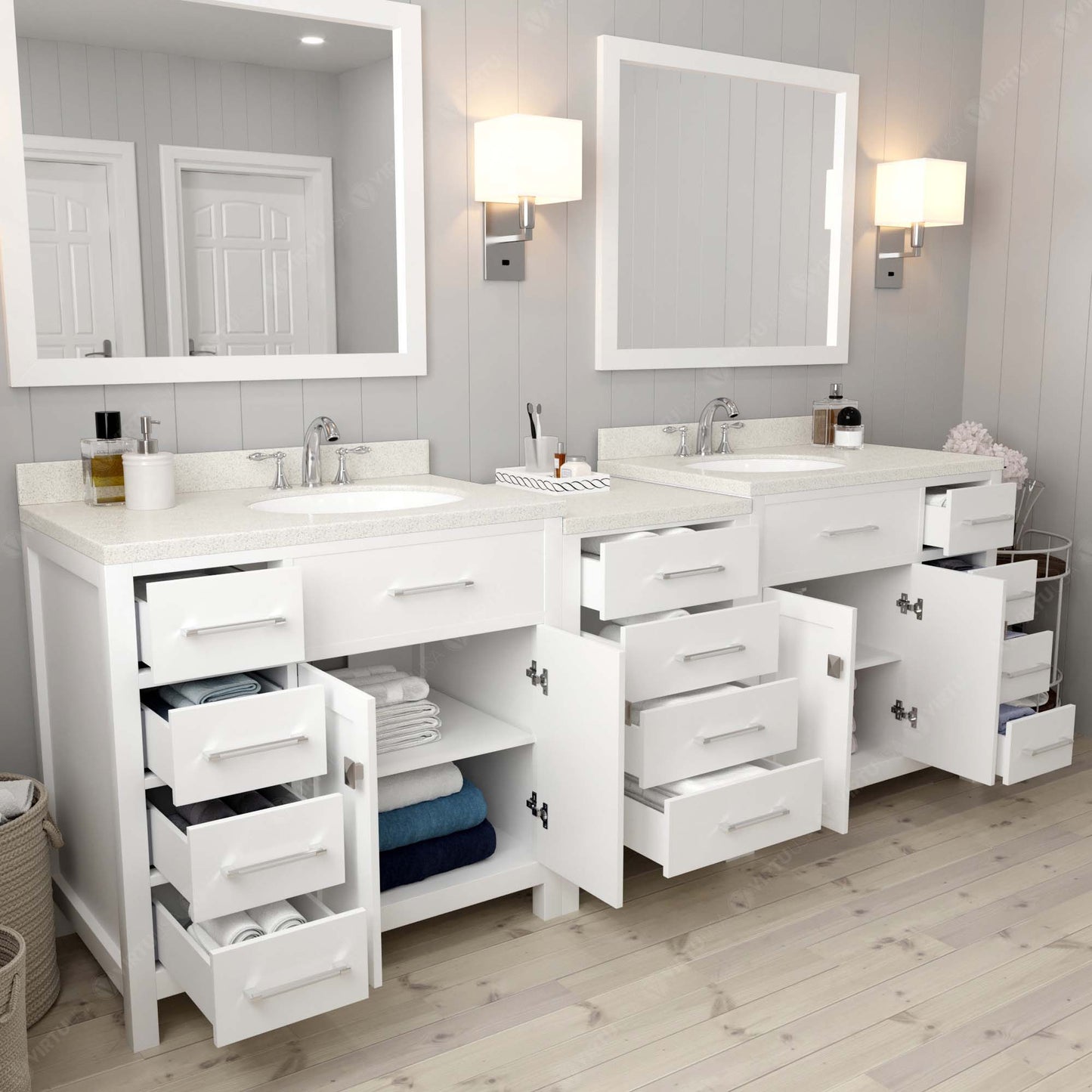 Caroline Parkway 93" Double Vanity Cabinet