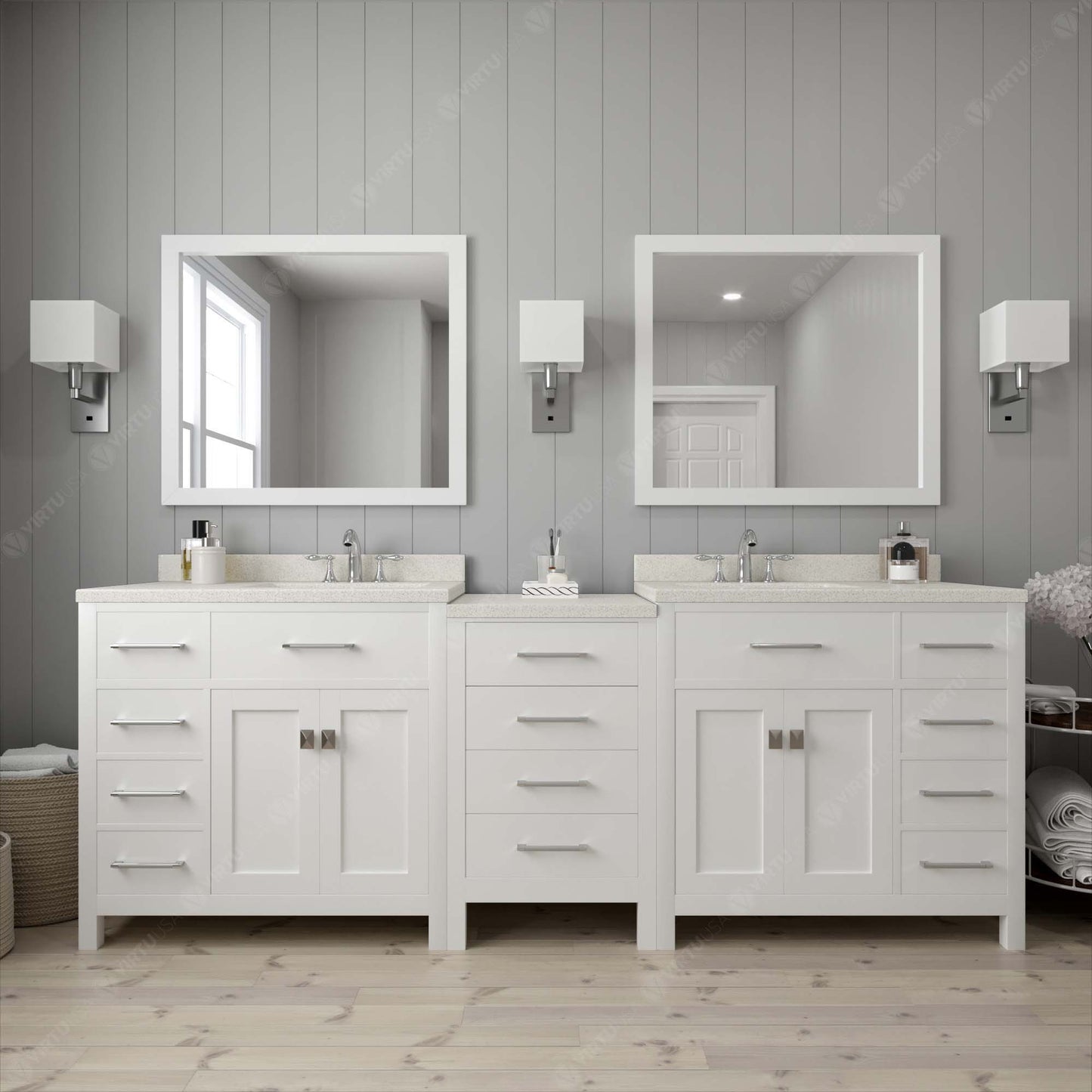 Caroline Parkway 93" Double Vanity Cabinet