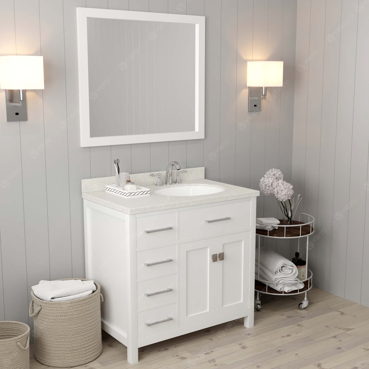 Caroline Parkway 36" Left Single Vanity Cabinet