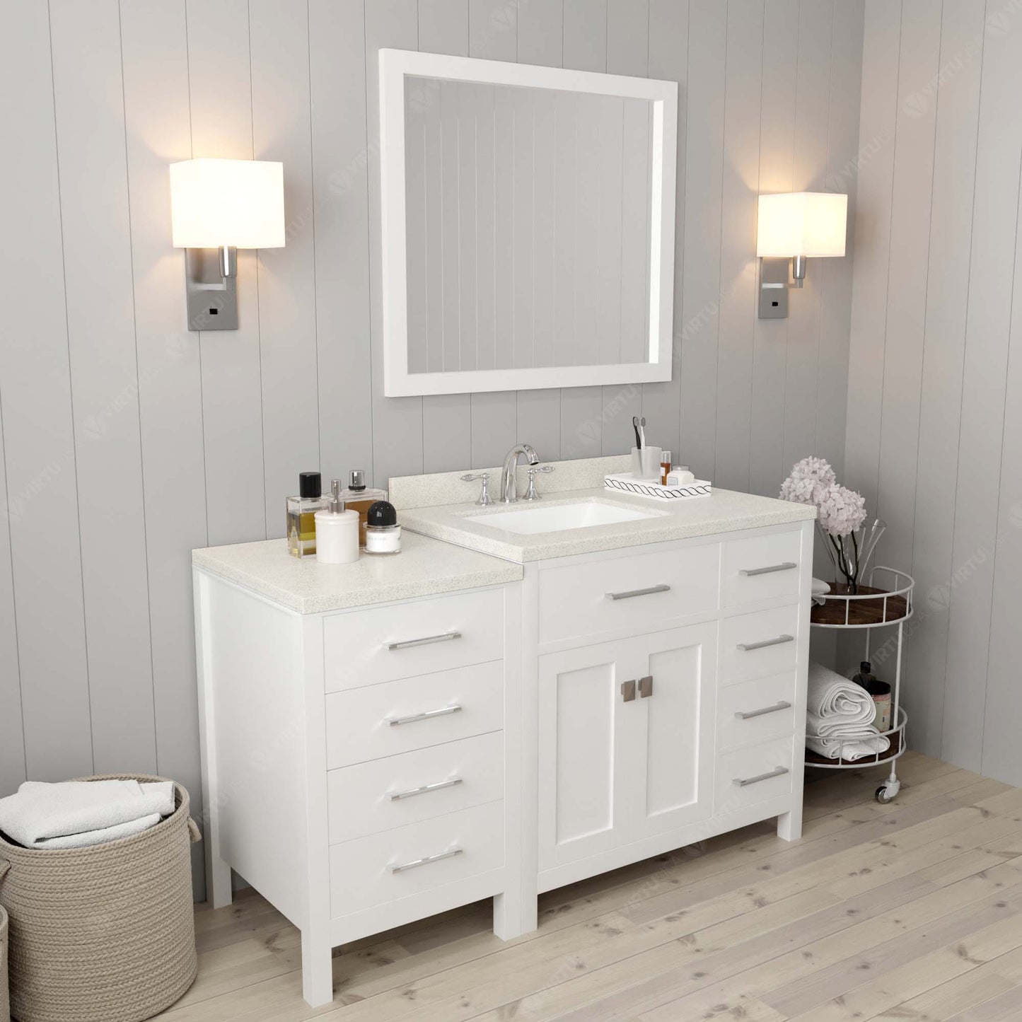 Caroline Parkway 57" Right Single Vanity Cabinet