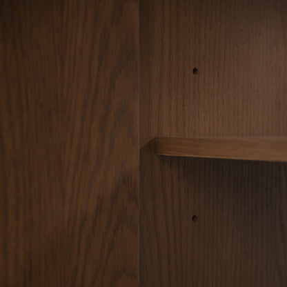 Kathryn 72" Double Vanity with Square Sinks and Statuario Venato Marble Quartz Top in Dark Oak